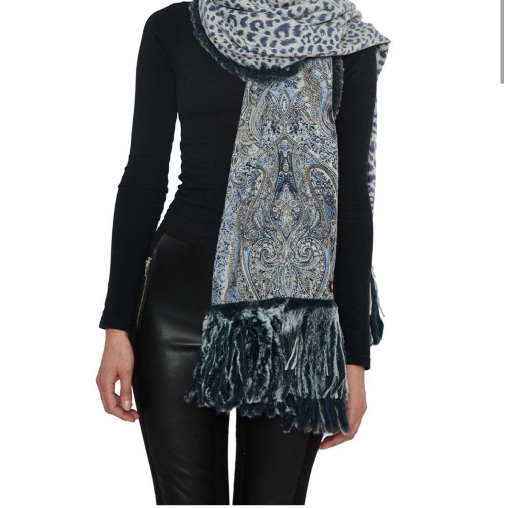 Belle Fare Cashmere/Fur Wrap